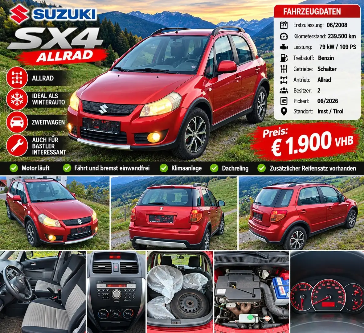 Suzuki SX4 1,6 GL-A 4WD special++ ESP - 1