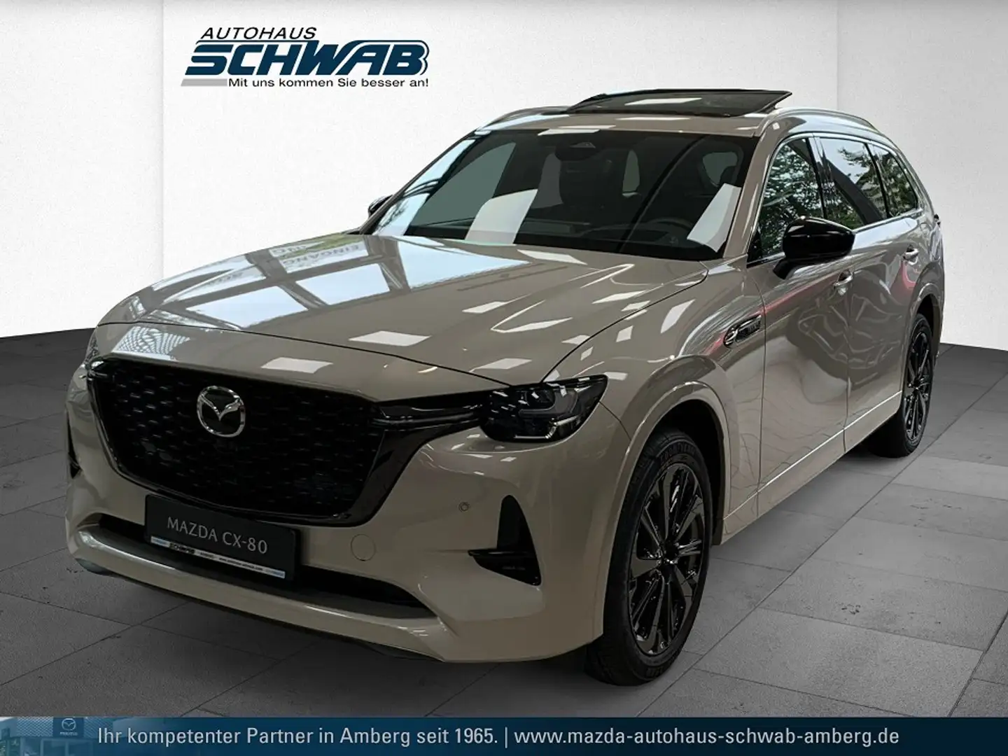 Mazda CX-80 2.5L e-SKYACTIV PHEV 327ps AWD Homura Plus Mazda C Beżowy - 1
