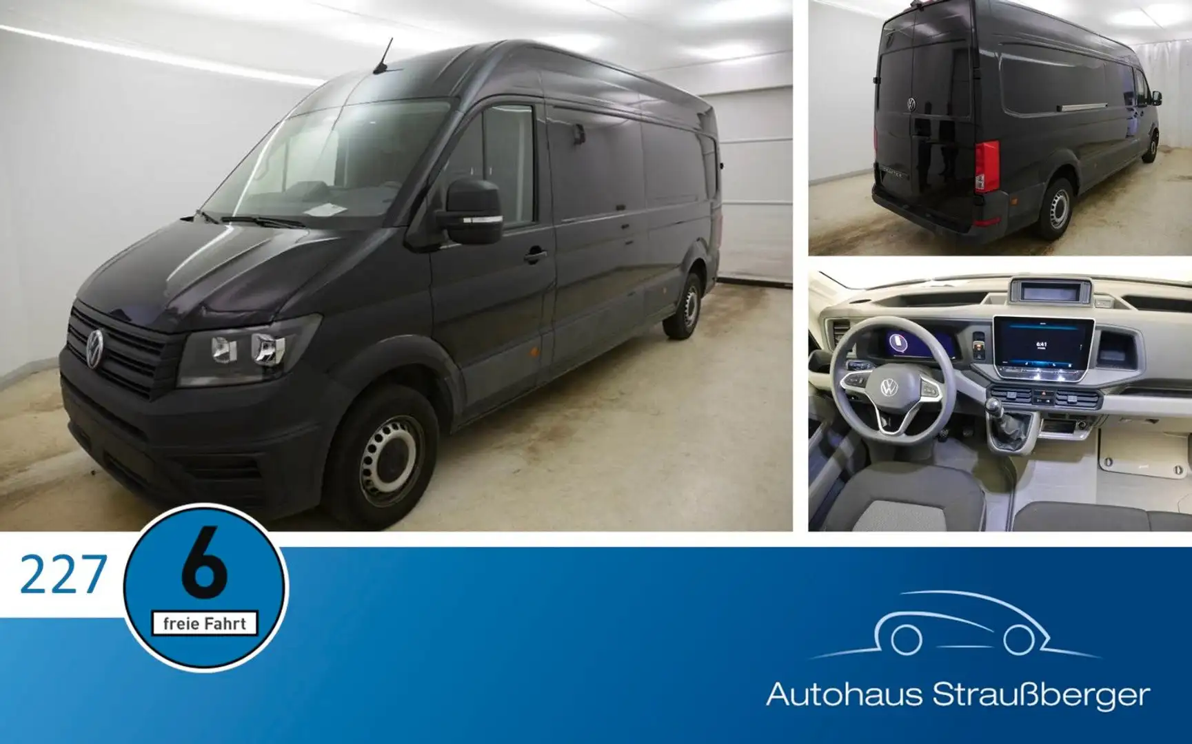 Volkswagen Crafter 35 LRH KLIMA SHZ RFK PDC Holz-Boden hin. Schwarz - 1