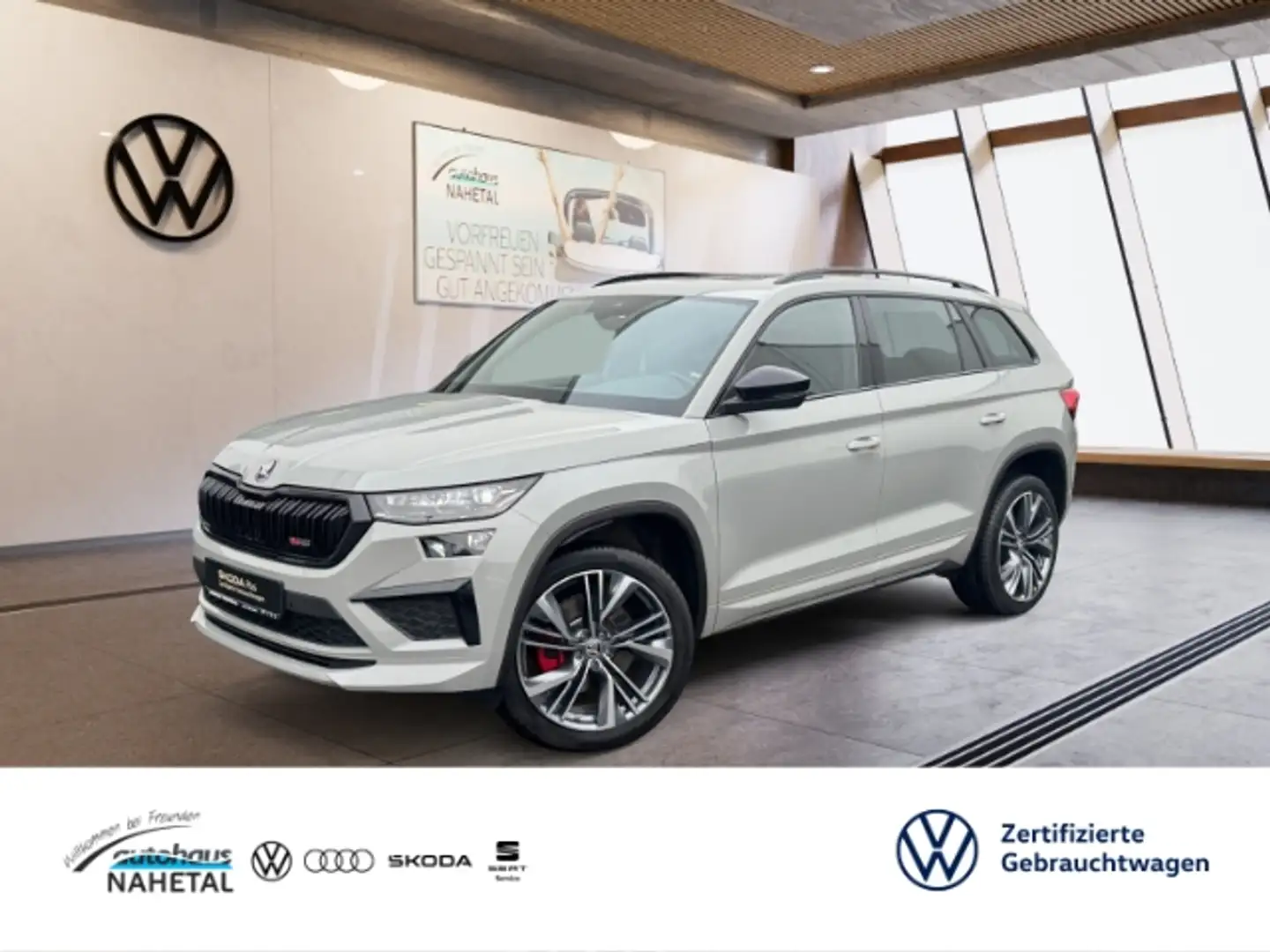 Skoda Kodiaq RS 4x4 2.0TSI DSG MATRIX-LED AHK NAVI 20'' LEDER P Grau - 1