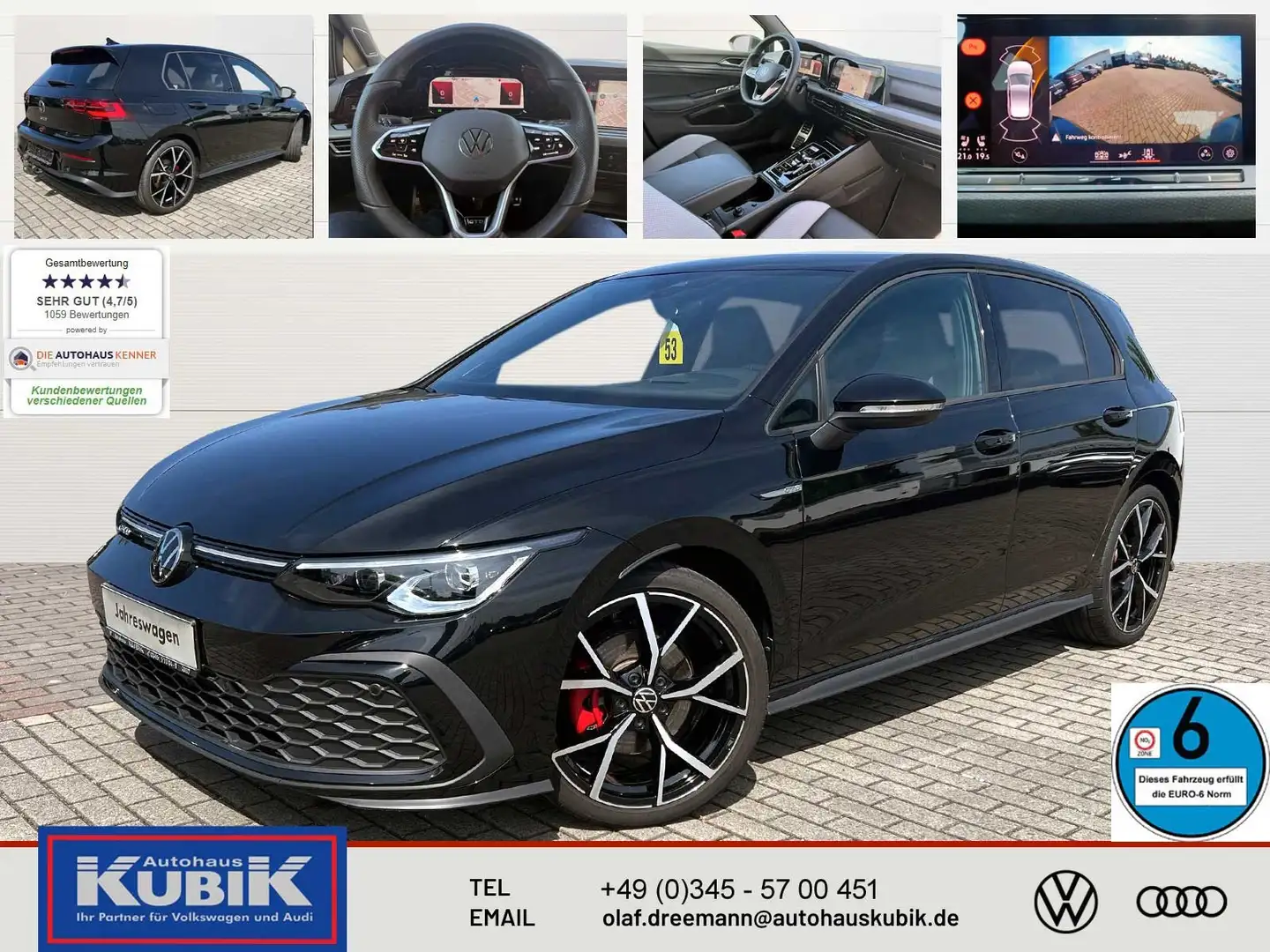 Volkswagen Golf GTD 2,0 TDI Black Style DSG+IQ.Light+Memory+Harman Kar Schwarz - 1