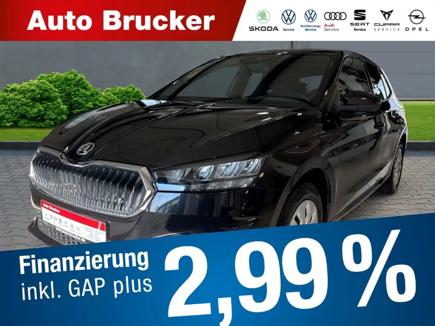 Skoda Fabia Selection 1.0 TSI+Alufelgen+Parksensoren+Klimaanla Schwarz - 1