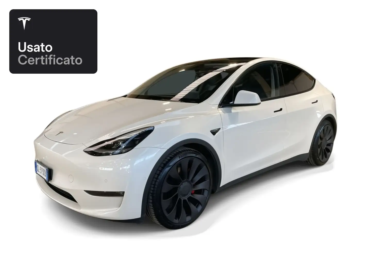 Tesla Model Y Performance Blanc - 1