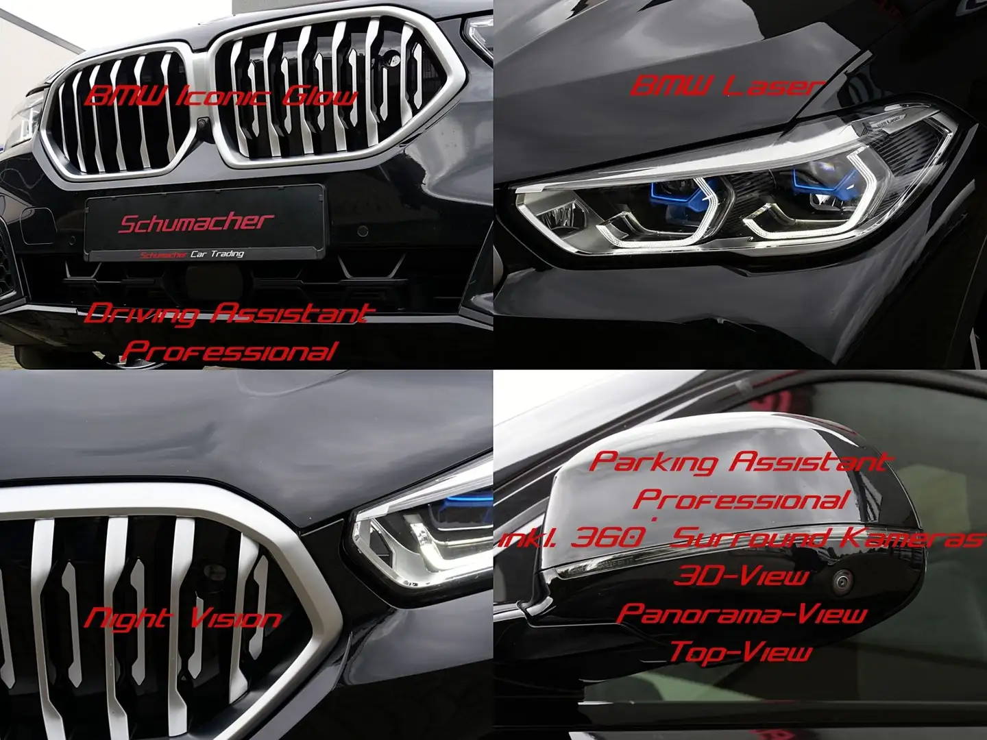 BMW X6 xDr40i Ad.M-FahrPr.DA+,PA+,NigV,SkyL.Las.Bel+Mas Schwarz - 2