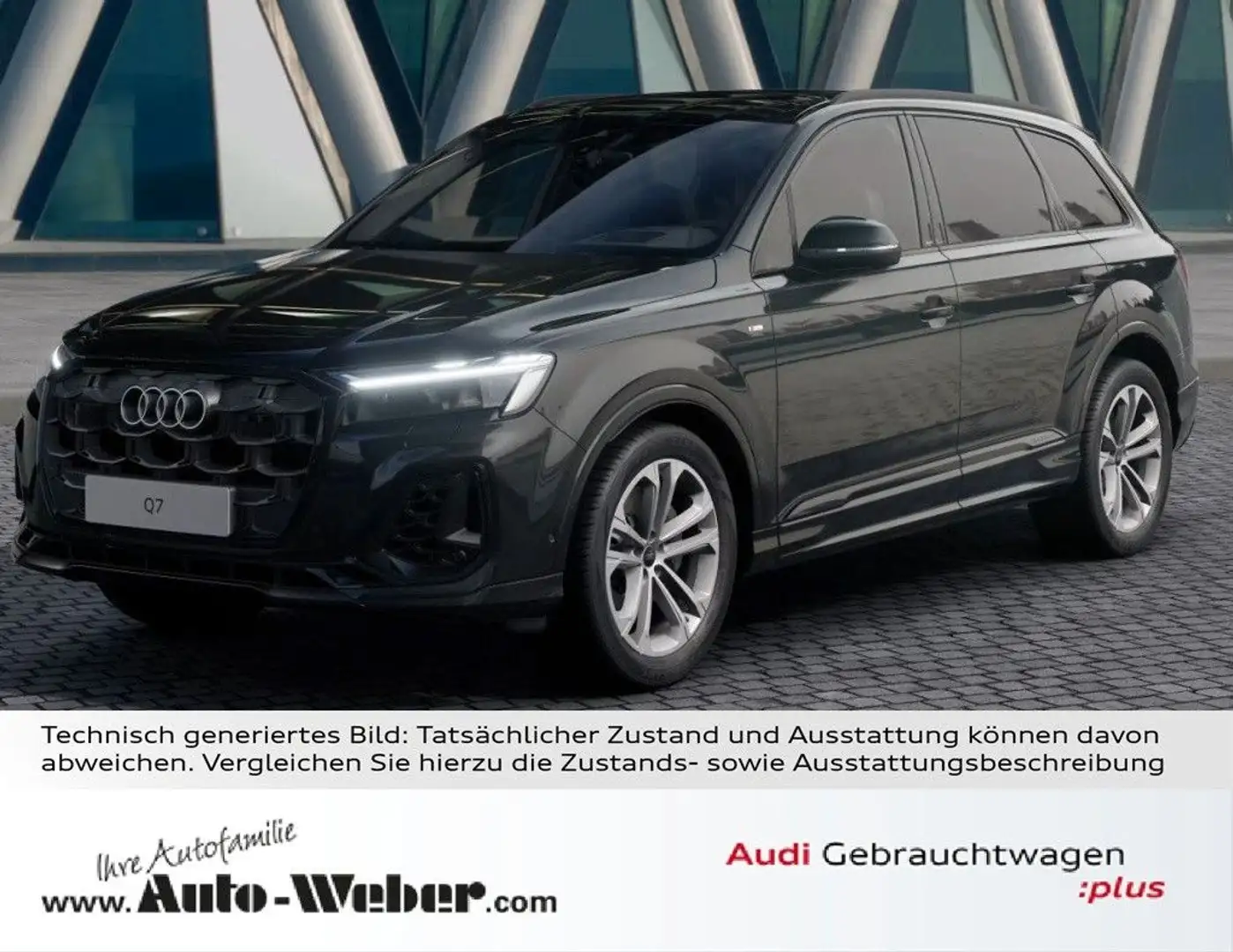 Audi Q7 55TFSI qu S LINE PANO AHK LUFT 360° 7-SITZER Schwarz - 1