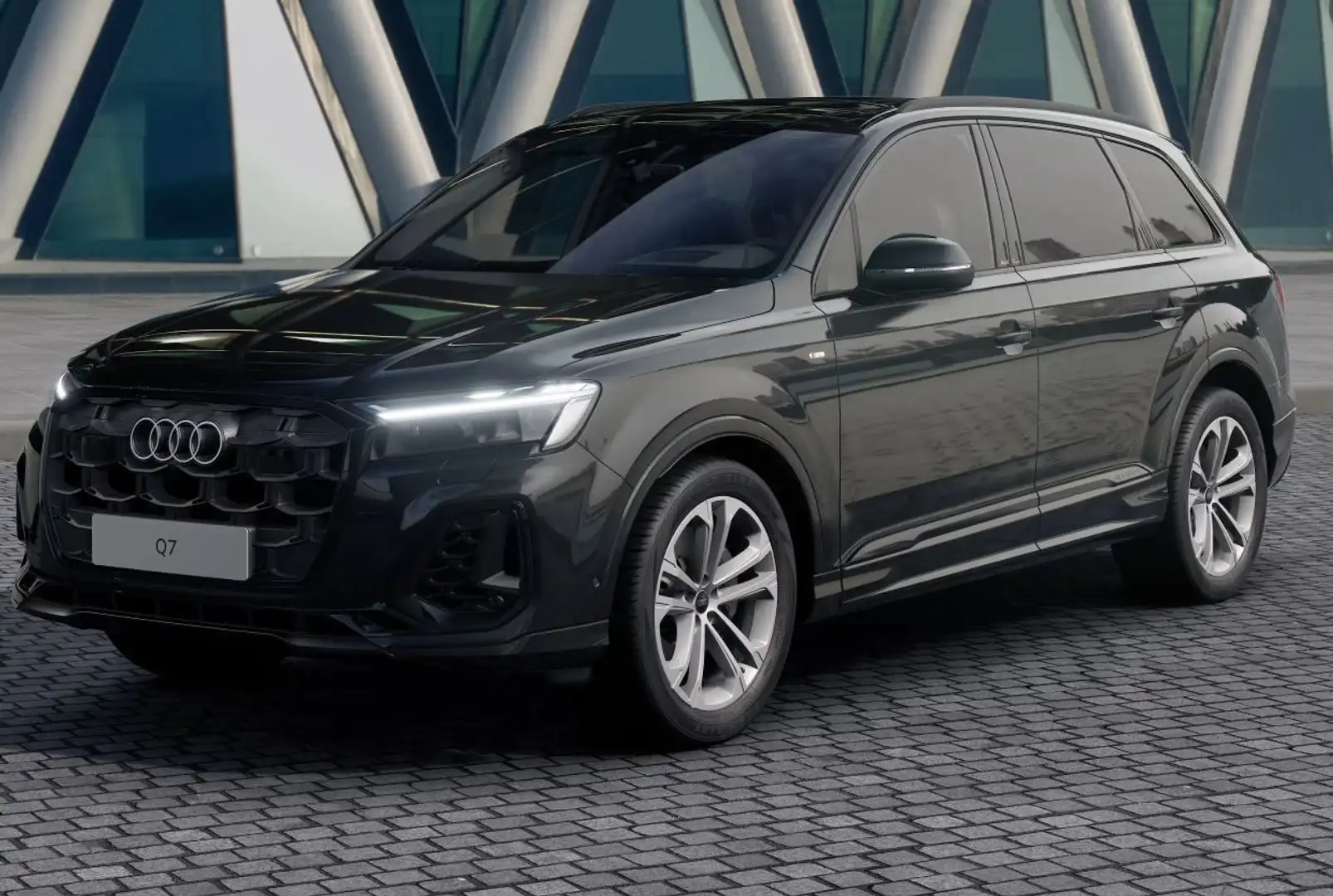 Audi Q7 55TFSI qu S LINE PANO AHK LUFT 360° 7-SITZER Schwarz - 2