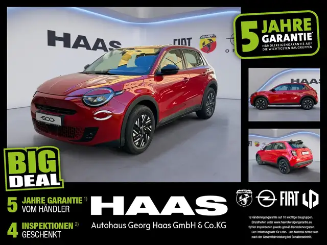 Fiat 600 E Klimaautomatik Apple Carplay, Tempomat