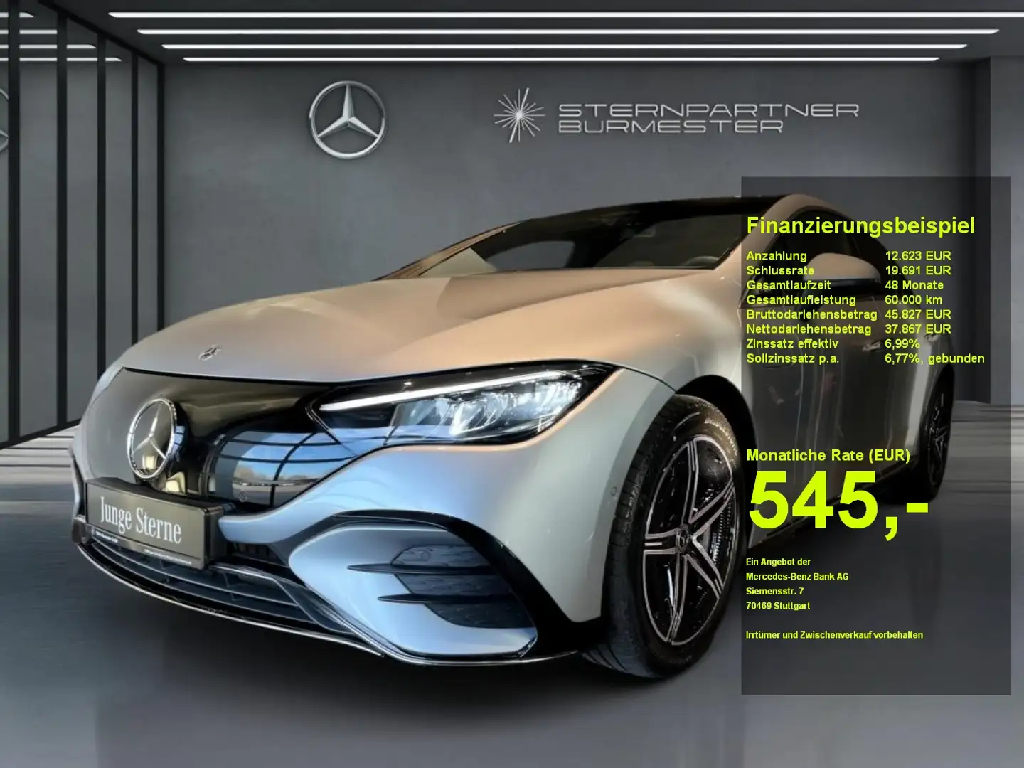 Mercedes-Benz EQE 350 4M AMG+Navi+Pano+Kamera+Distronic+CarPlay Silber - 1
