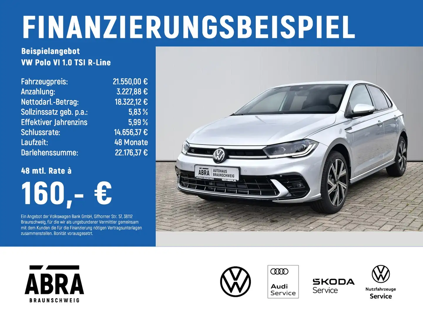 Volkswagen Polo VI 1.0 TSI R-Line IQ.LIGHT+PDC+ACC+APP+DAB+ Grau - 2