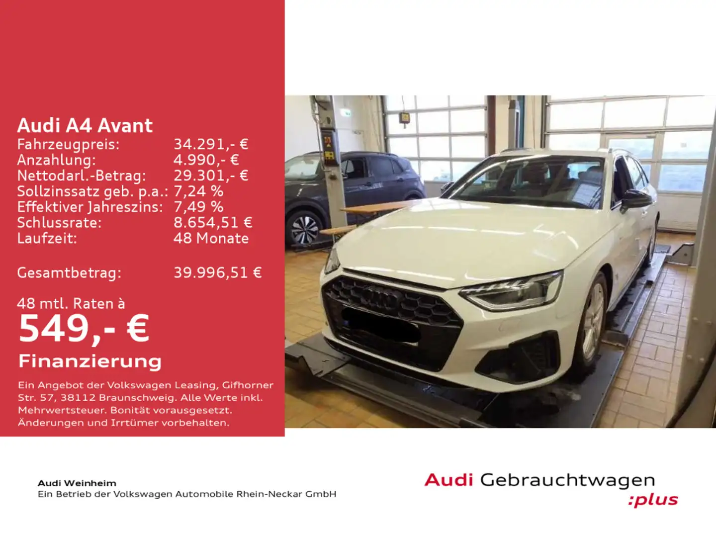 Audi A4 40 TDI S-tronic S-Line Competition Matr Weiß - 2