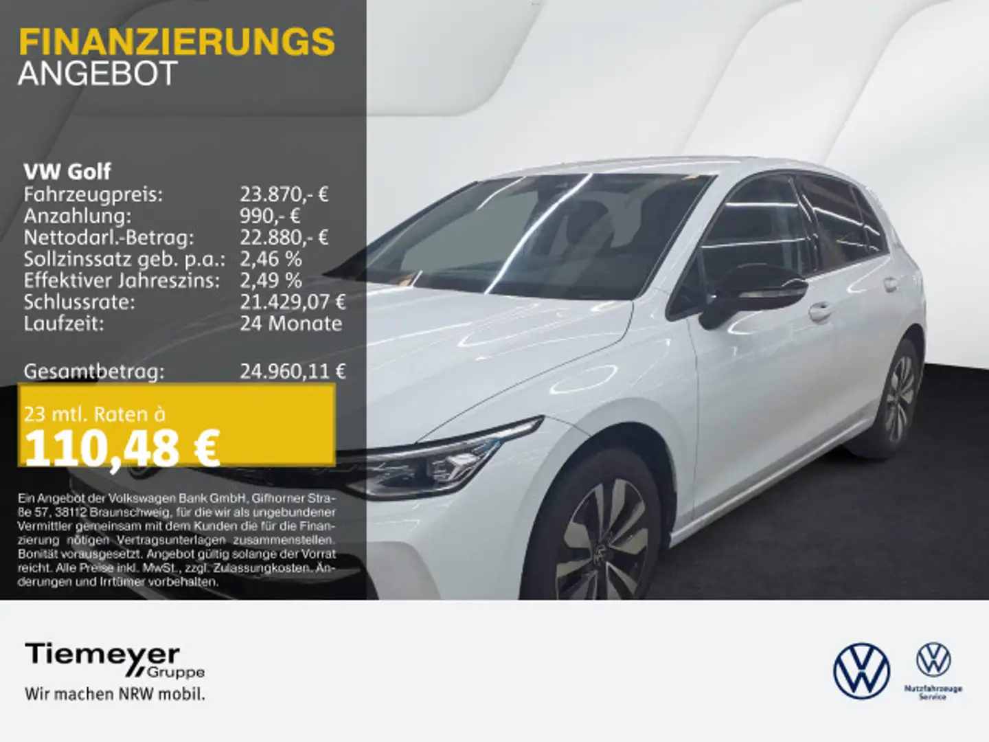 Volkswagen Golf 1.5 TSI GOAL AHK LED+ NAVI SITZH Weiß - 1