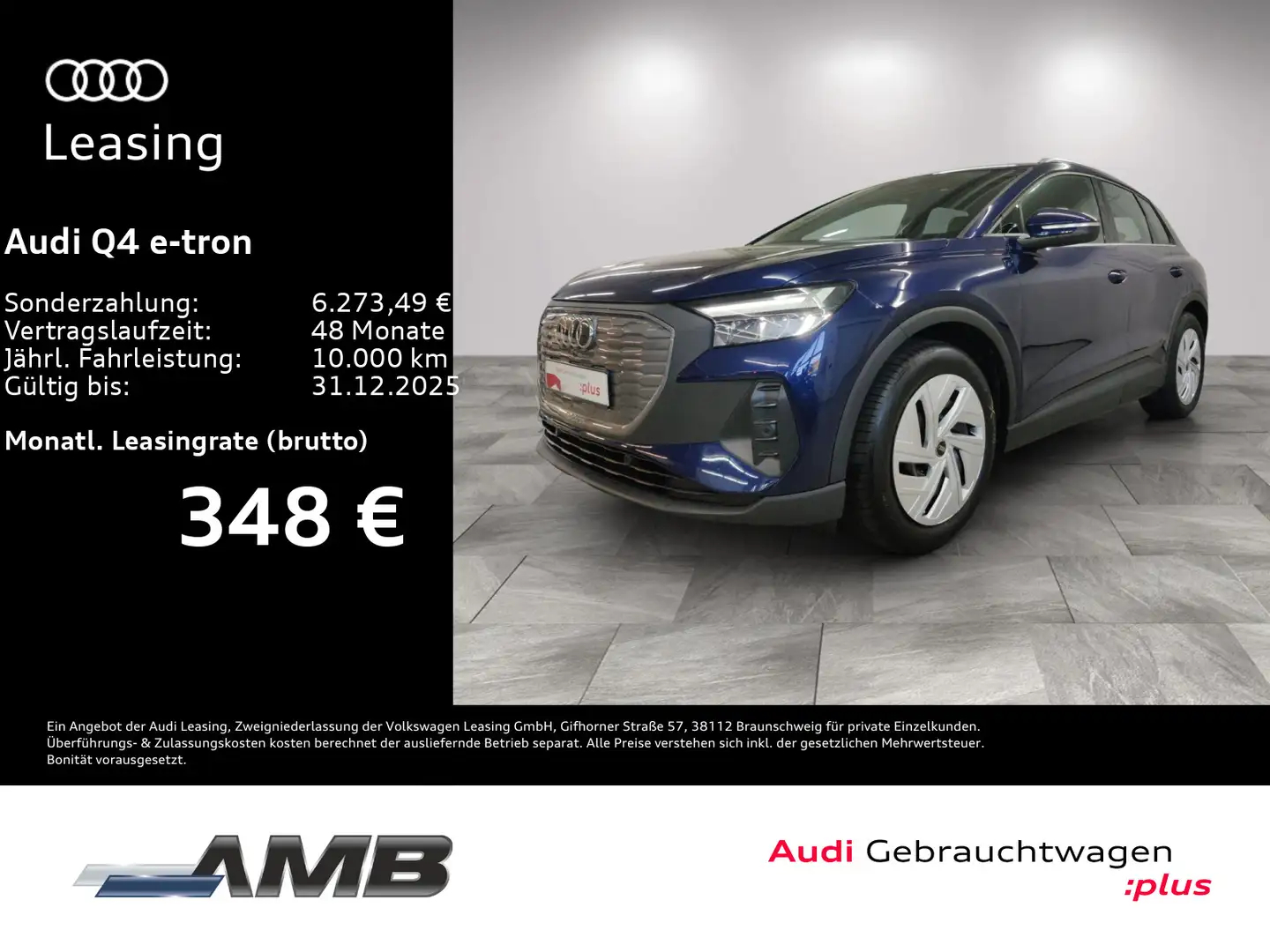Audi Q4 e-tron 45 AHK/Assistentz/Pano/Wärmepu/12.29Ga Blau - 1