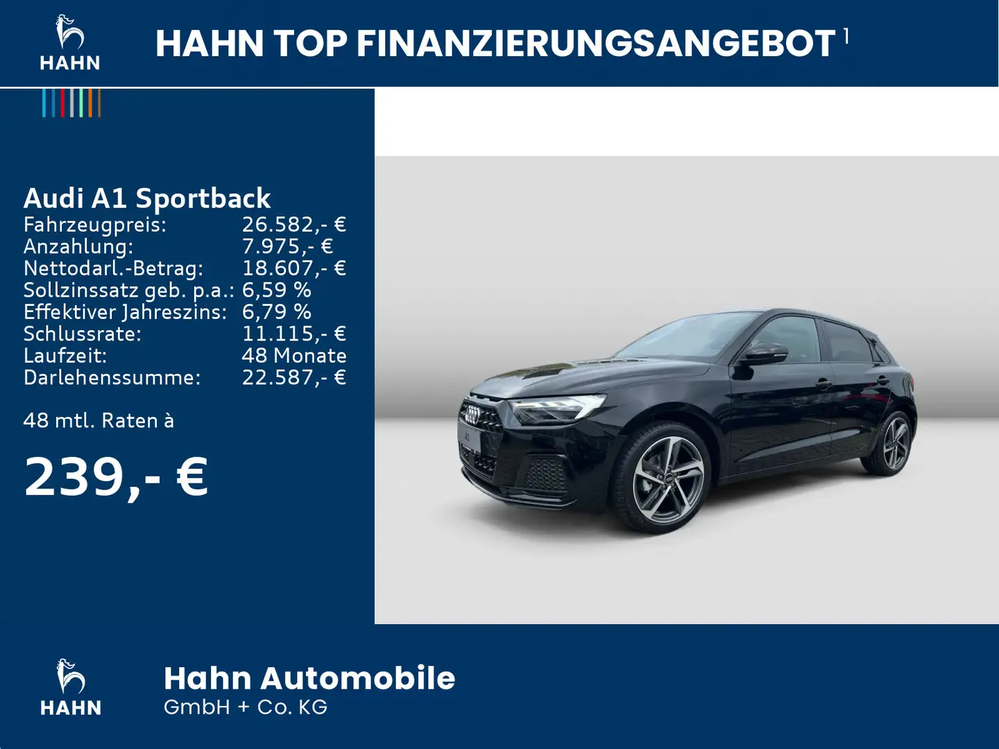 Audi A1 Audi A1 Sportback advanced 25 TFSI Schwarz - 2