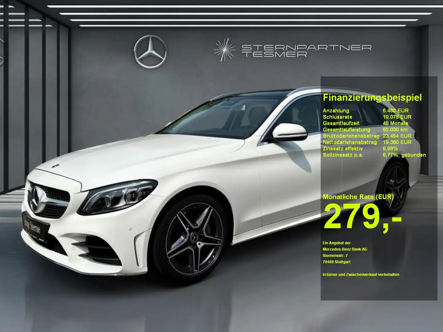 Mercedes-Benz C 220 d T AMG+MBEAM+PANO+AHK+SzHz+EASY-P.+AMBIEN Wit - 1