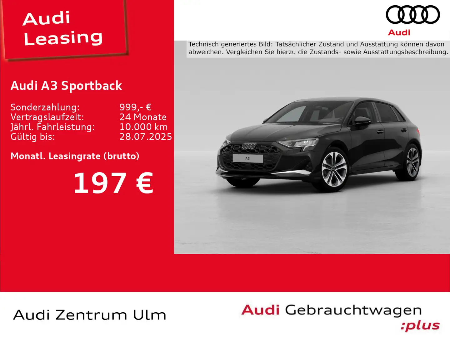 Audi A3 Advanced 35 TFSI AHK R-KAM NAV+ Noir - 1