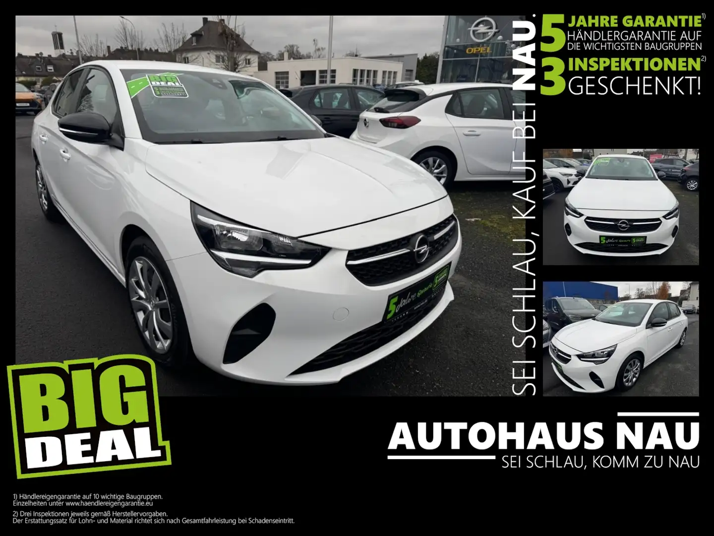 Opel Corsa 1.2 Turbo Edition mit SHZ PDC Spurhalteass. Inkl. Weiß - 1