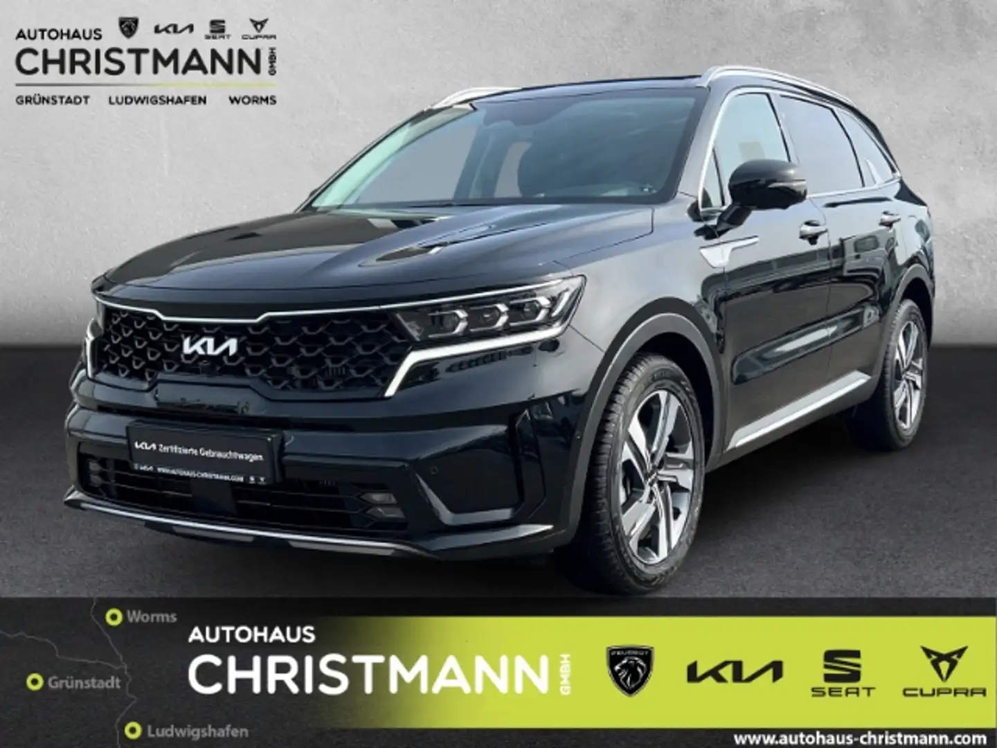 Kia Sorento PLATINUM 4WD 1.6 T-GDI HYBRID *7-SITZER*PANORAMADA Schwarz - 1