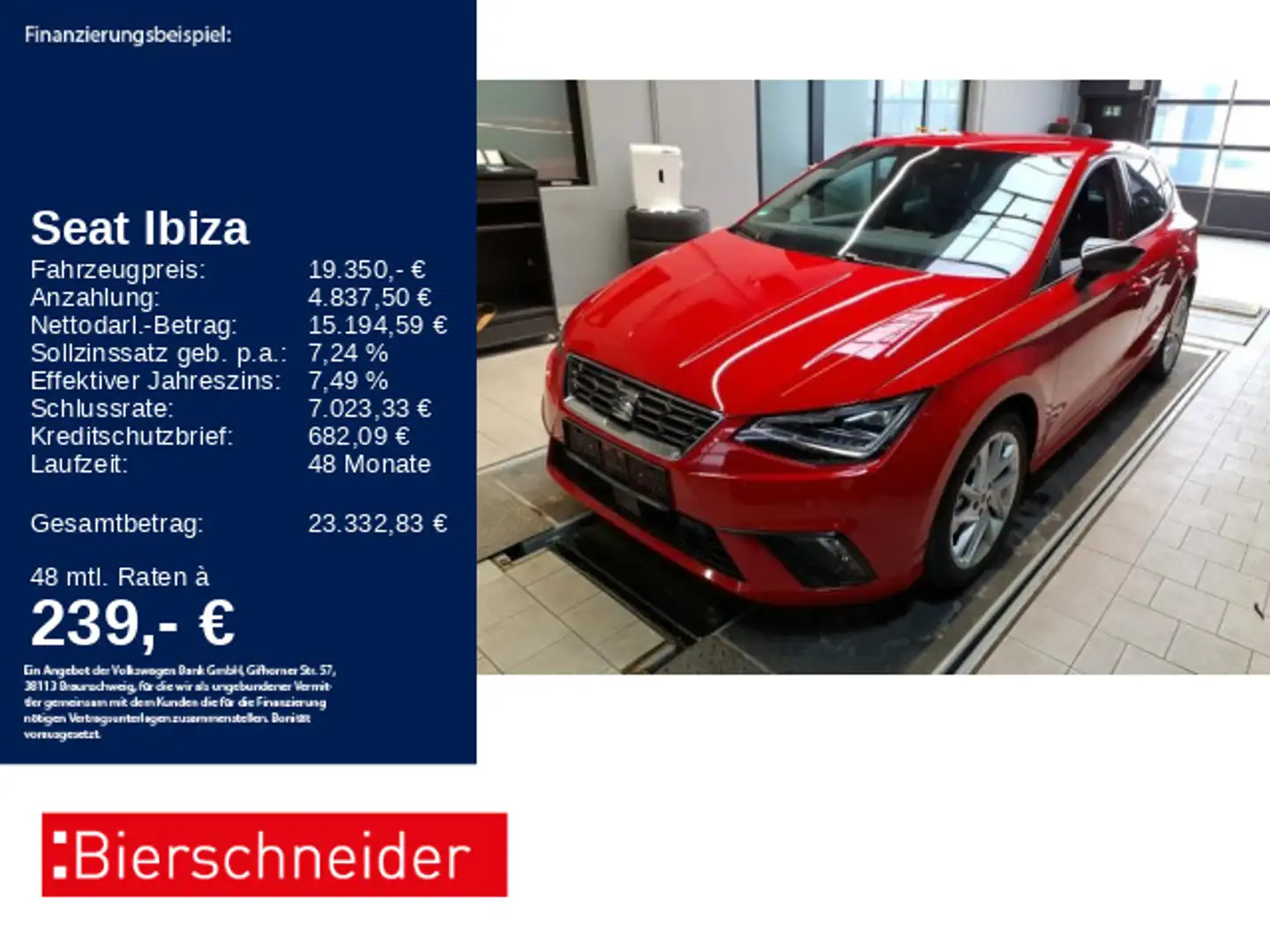 SEAT Ibiza 1.0 TSI FR 17 LED ACC NAVI CAM SHZ Rot - 1
