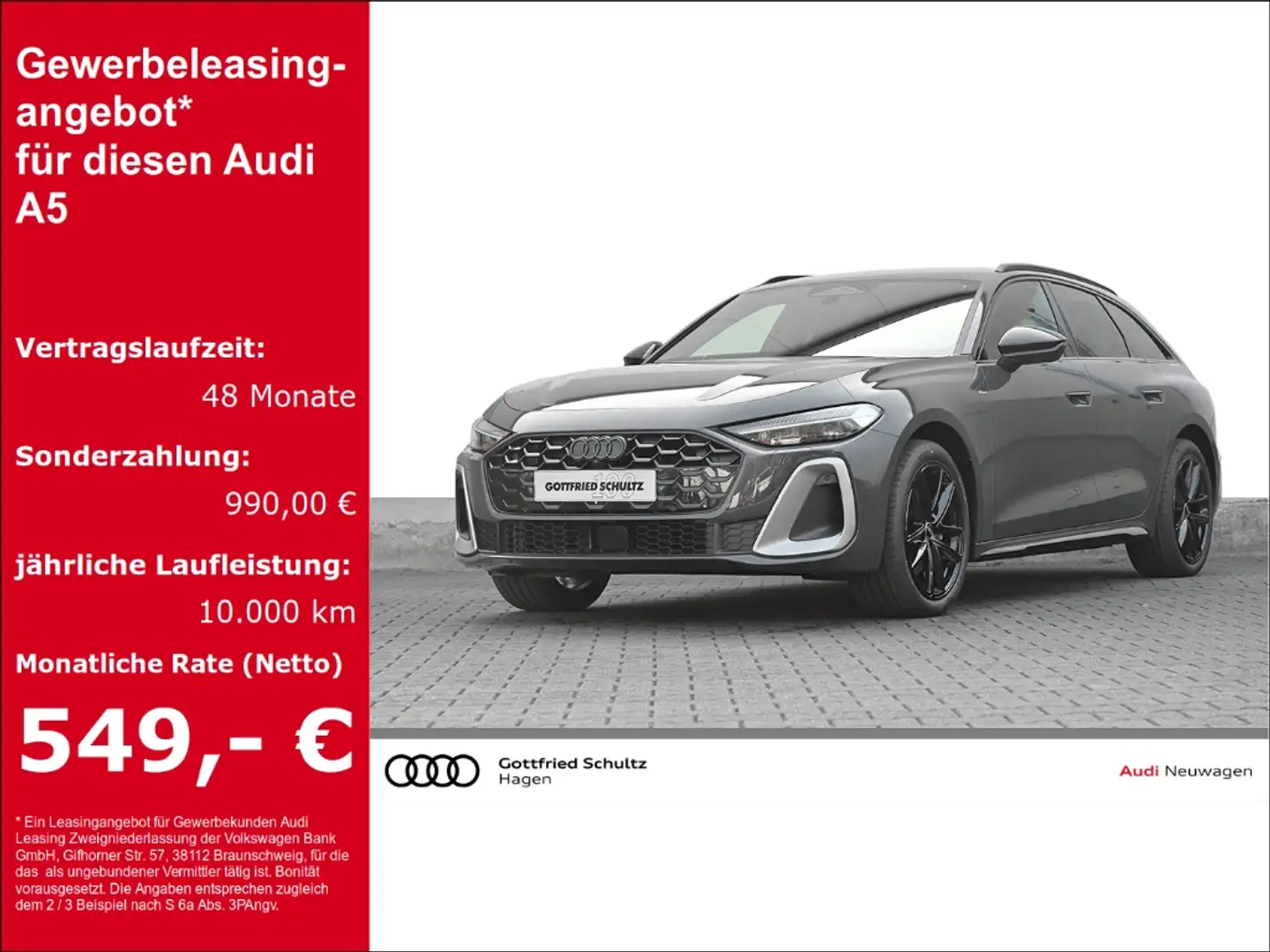 Audi A5 Avant S-Line TDI quattro Matrix LED+AHK Grau - 1