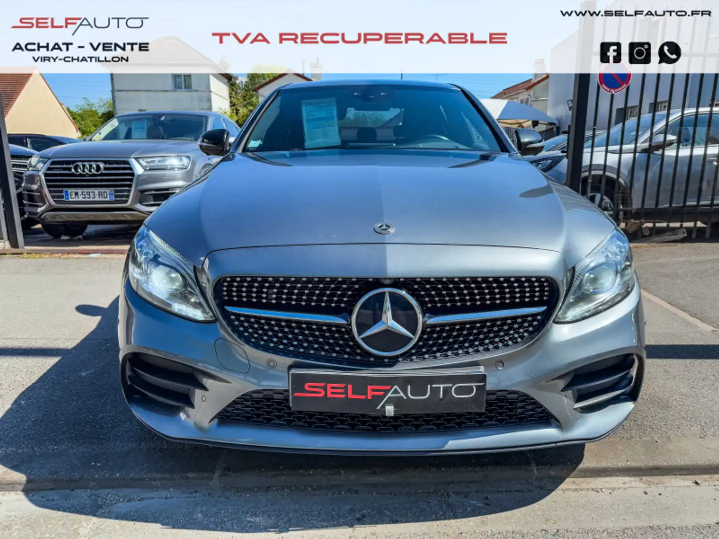 Mercedes-Benz C 200 200 D 160CH AMG LINE 9G-TRONIC Gris - 2