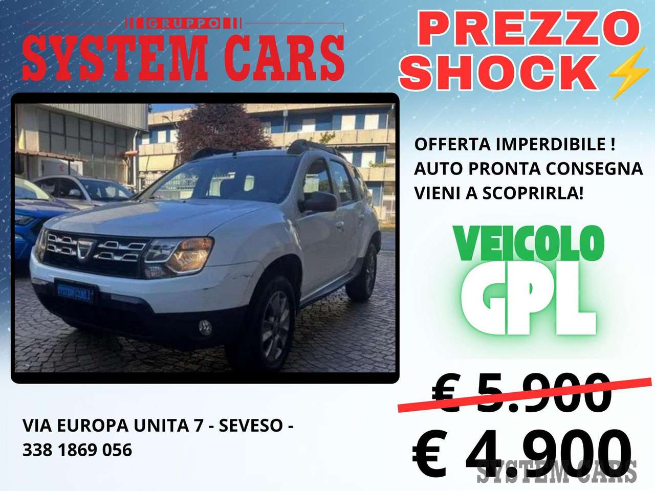 Dacia Duster 1.6 GPL 110cv 4X2 Laureate - OK NEOPATENTATI - NON RICONDIZIONATA