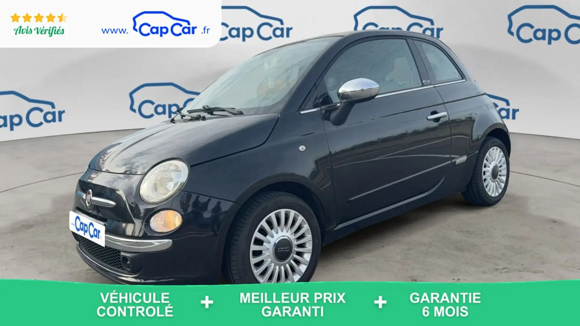 Fiat 500C 1.2 MPi 69 Lounge - Toit ouvrant Schwarz - 1