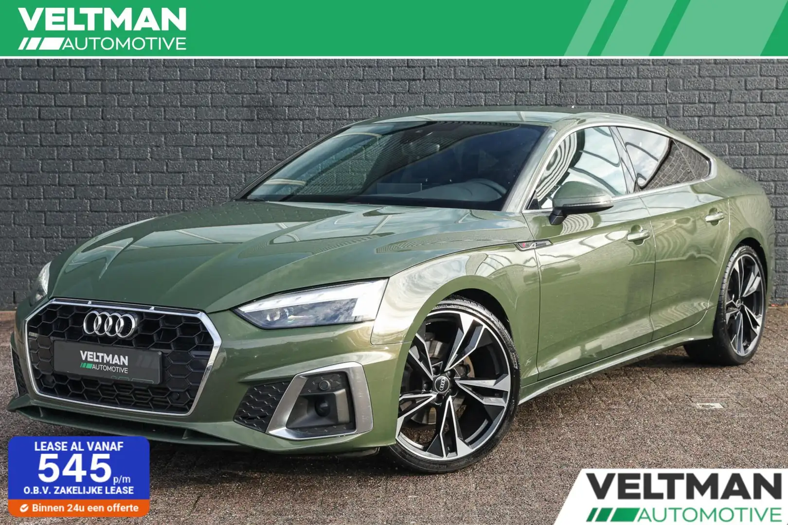 Audi A5 Sportback 35 TFSI S-Line 20INCH CRUISE NAVI CARPLA Groen - 1