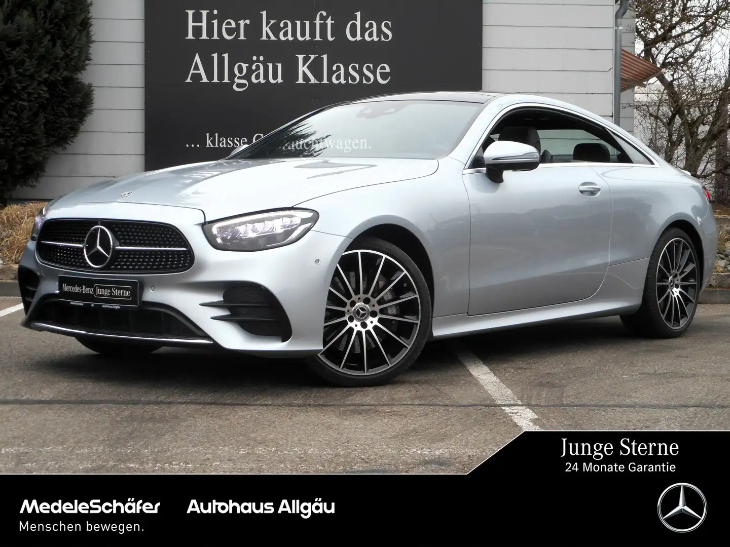 Mercedes-Benz E 400 E 400 d 4MATIC Coupé AMG Distro Pano StHz Memo Silber - 1