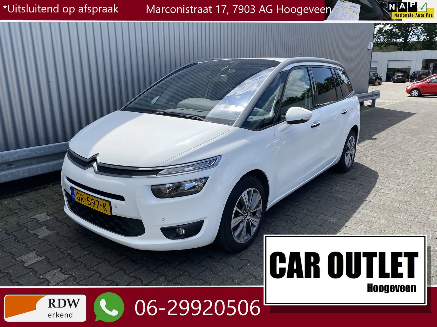 Citroen Grand C4 Picasso 1.2 PureTech Business 7p. Clima, Navi, CC, PDC & C Wit - 1
