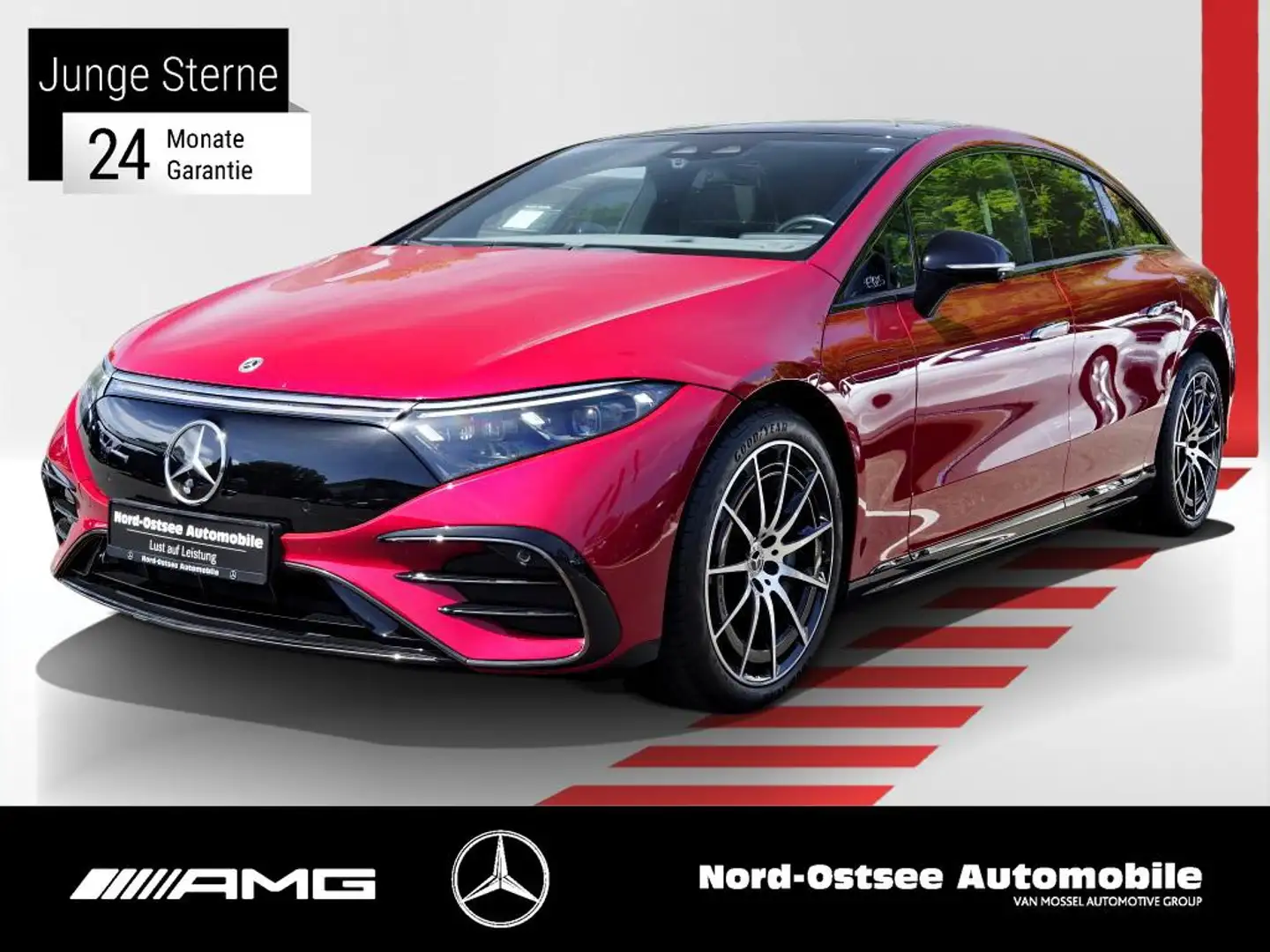 Mercedes-Benz EQS 450+ AMG DISTRO AIRMATIC HUD PANO BURMESTER Rouge - 1