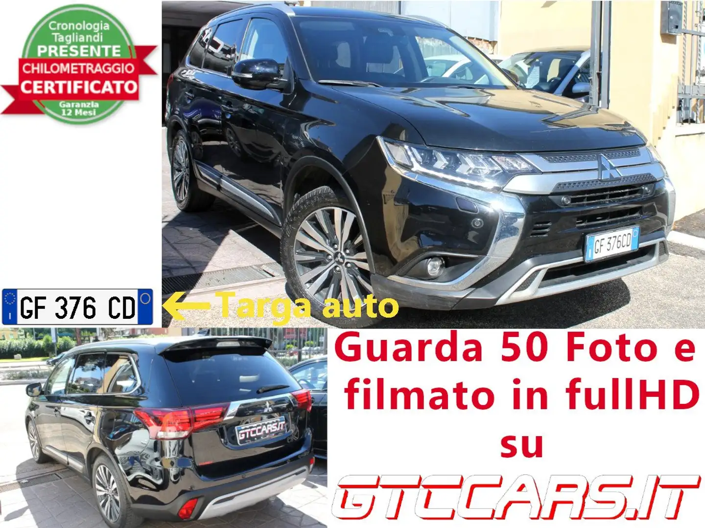 Mitsubishi Outlander 2.0 GPL Instyle AUT Nav FULL OPT UNIPRO IVA DEDUC. Zwart - 1