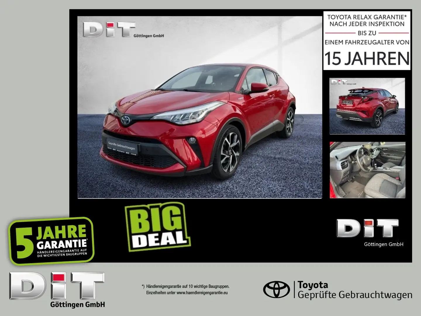 Toyota C-HR 2.0 Team D ACC+LED+Navi+SHZ+2xKlima+Kam.+LM Rood - 1