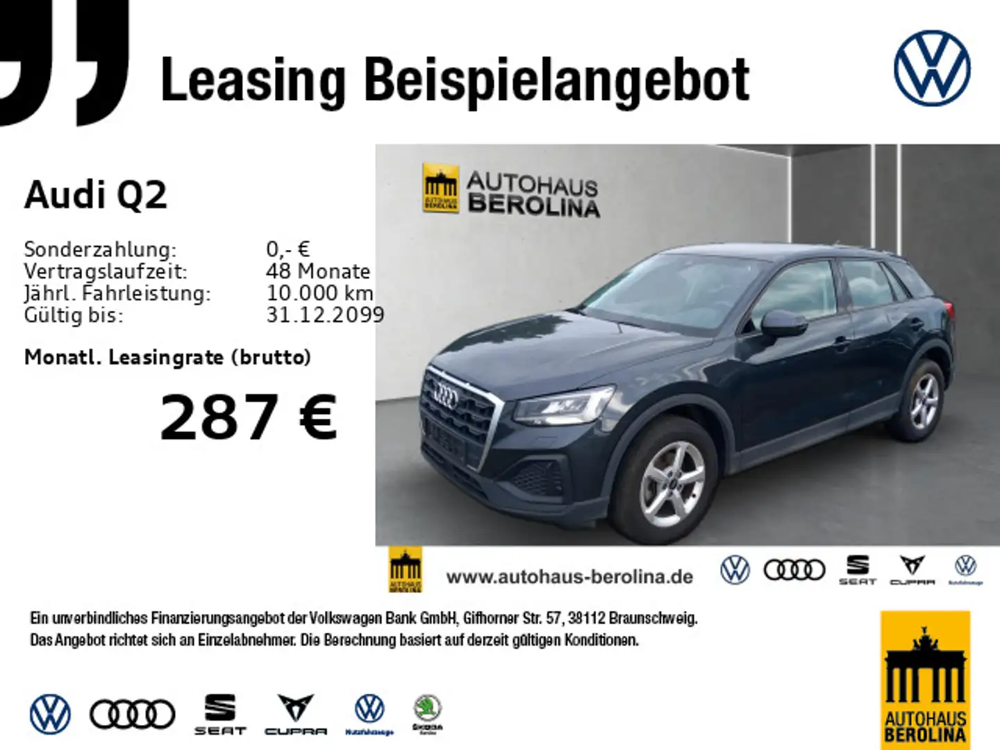 Audi Q2 30 TFSI *GRA*LED*PDC*Virt.C*KLIMA* Gris - 1