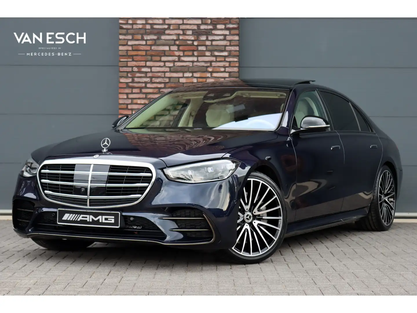 Mercedes-Benz S 580 V8 4MATIC Lang AMG Line | Airmatic | Achterasbestu Bleu - 1