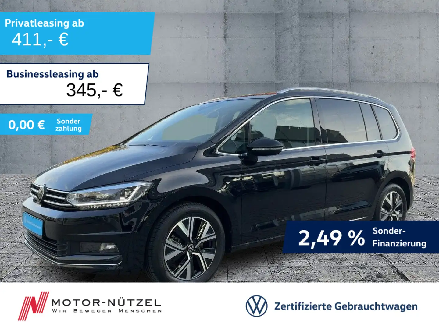 Volkswagen Touran 2.0 TDI DSG HL 5JG+LED+NAV+AHK+STDHZG+DCC Schwarz - 1