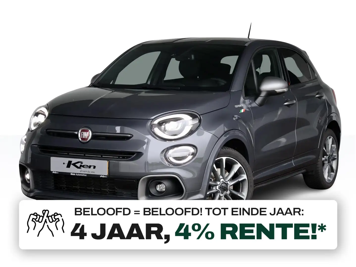 Fiat 500X 1.3 GSE Sport | Navigatie | Stoel verwarming | Cam Grijs - 1
