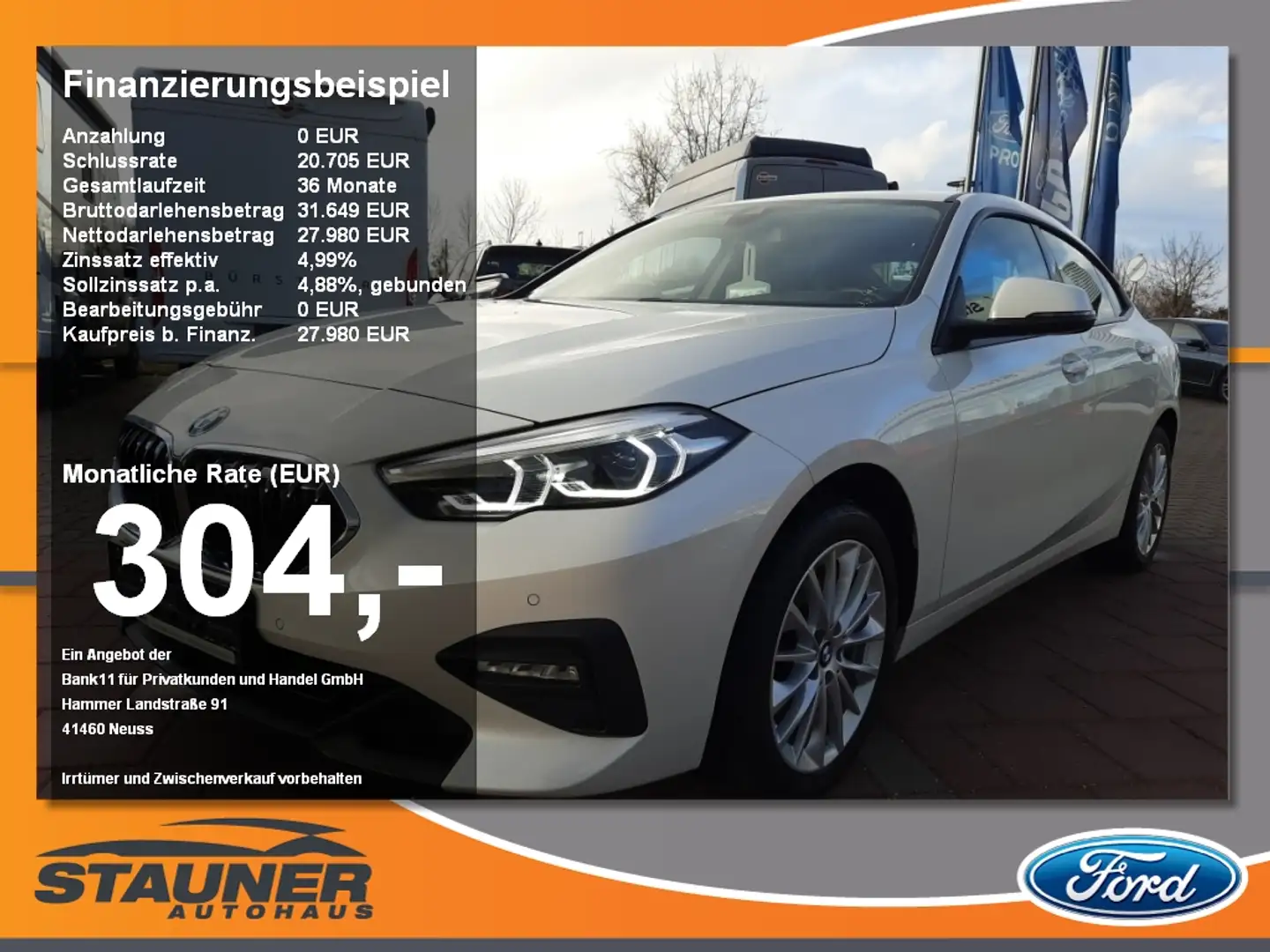 BMW 218 i Gran Coupe Advantage LED SHZ DAB Navi Live Cock. Weiß - 1