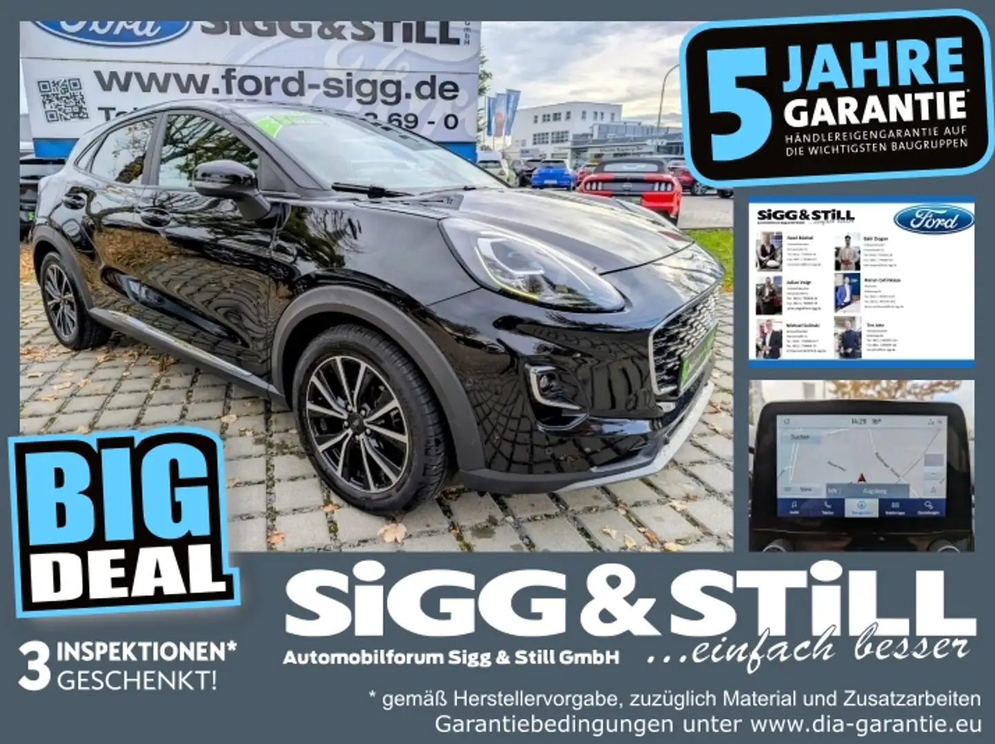 Ford Puma 1.0 Titanium AT LED*ACC*NAV*KLIMAAUT*SHZ*PDC Zwart - 1