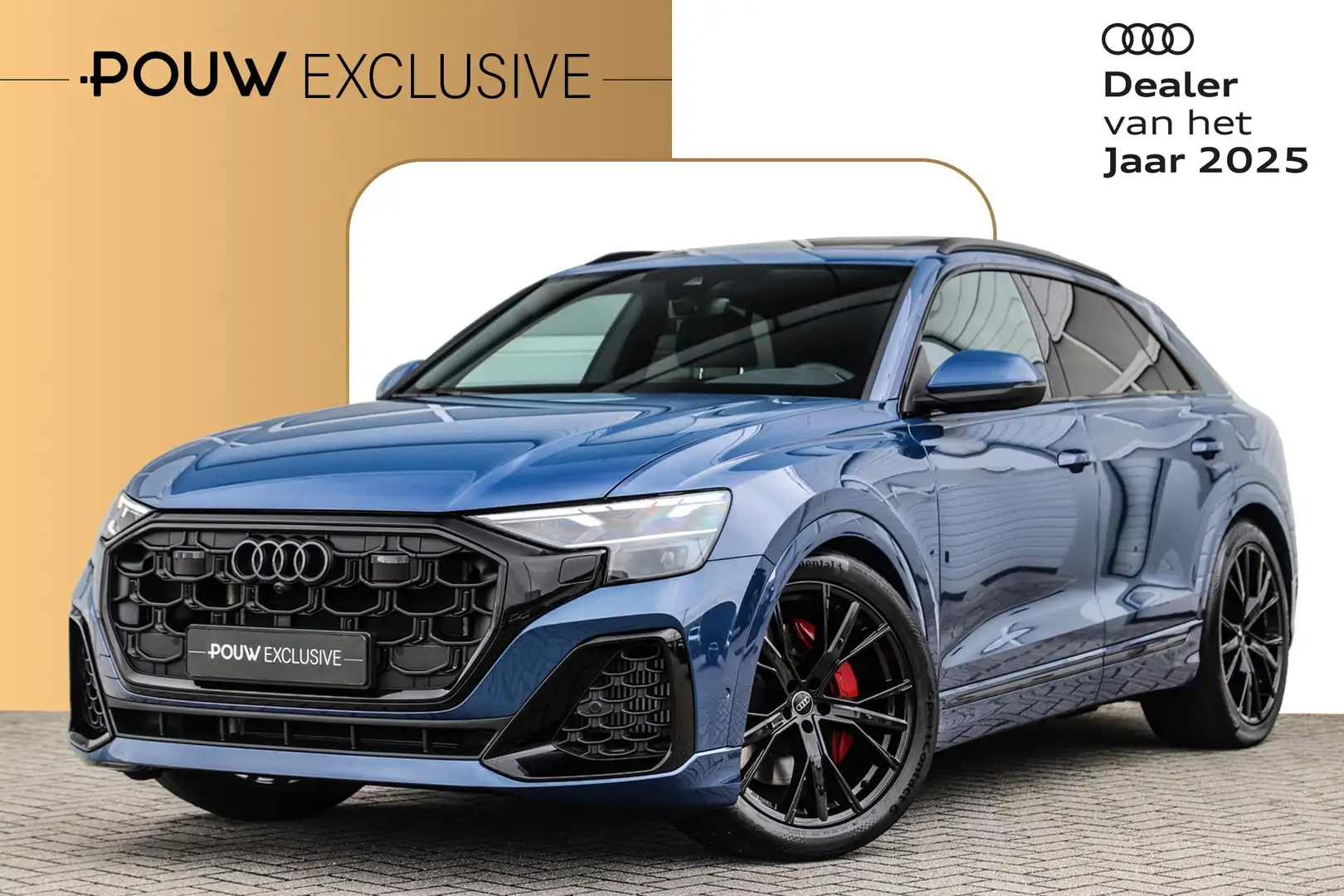 Audi Q8 55 TFSIe 394pk Quattro S-Line Edition | Panoramada Blauw - 1