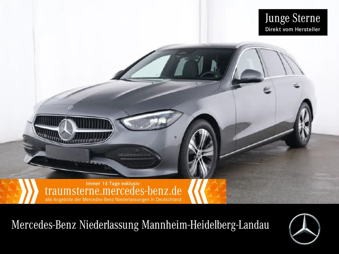 Mercedes-Benz C 200 d T AVANTG+360+AHK+LED+TOTW+KEYLESS+9G Gris - 1