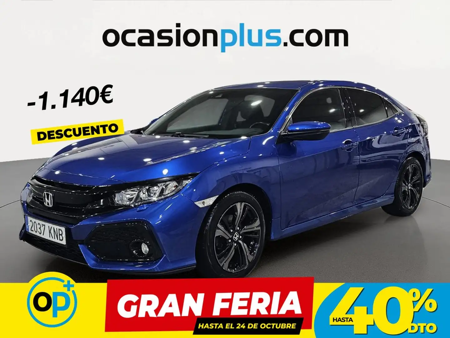 Honda Civic 1.0 VTEC Turbo Elegance Navi Azul - 1