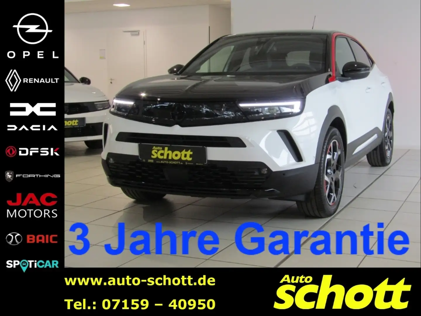 Opel Mokka EU6d GS Line 1.2 KLIM SHZ NAV BT APP PDC KAM Weiß - 1