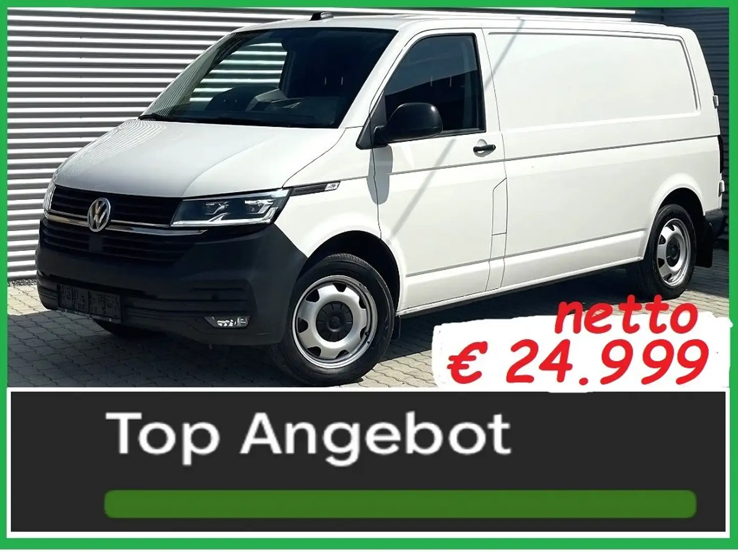 Volkswagen T6.1 Transporter LR LangerRadstand DSG,Standheizung,Flügeltür Weiß - 2