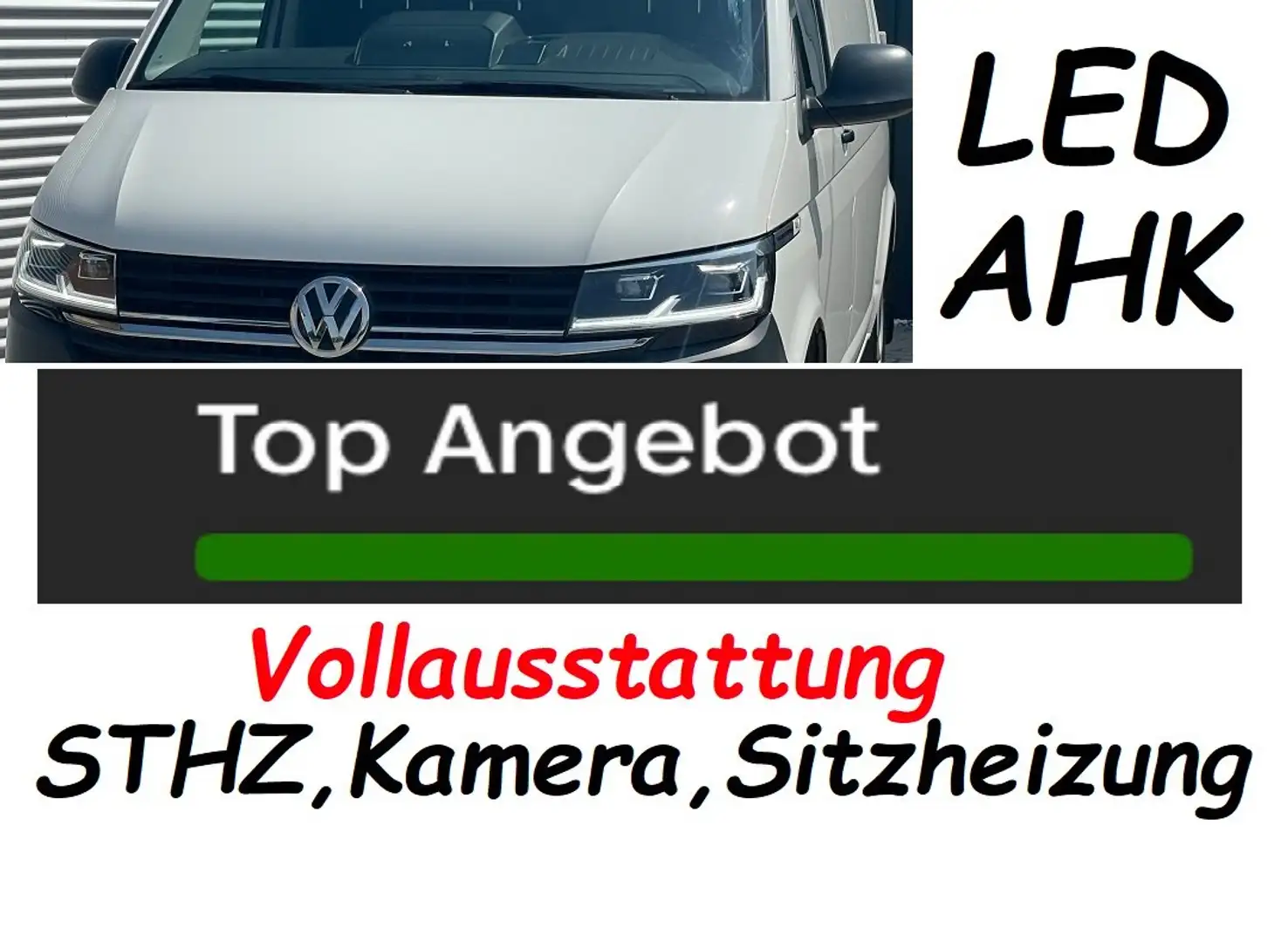 Volkswagen T6.1 Transporter LR LangerRadstand DSG,Standheizung,Flügeltür Weiß - 1