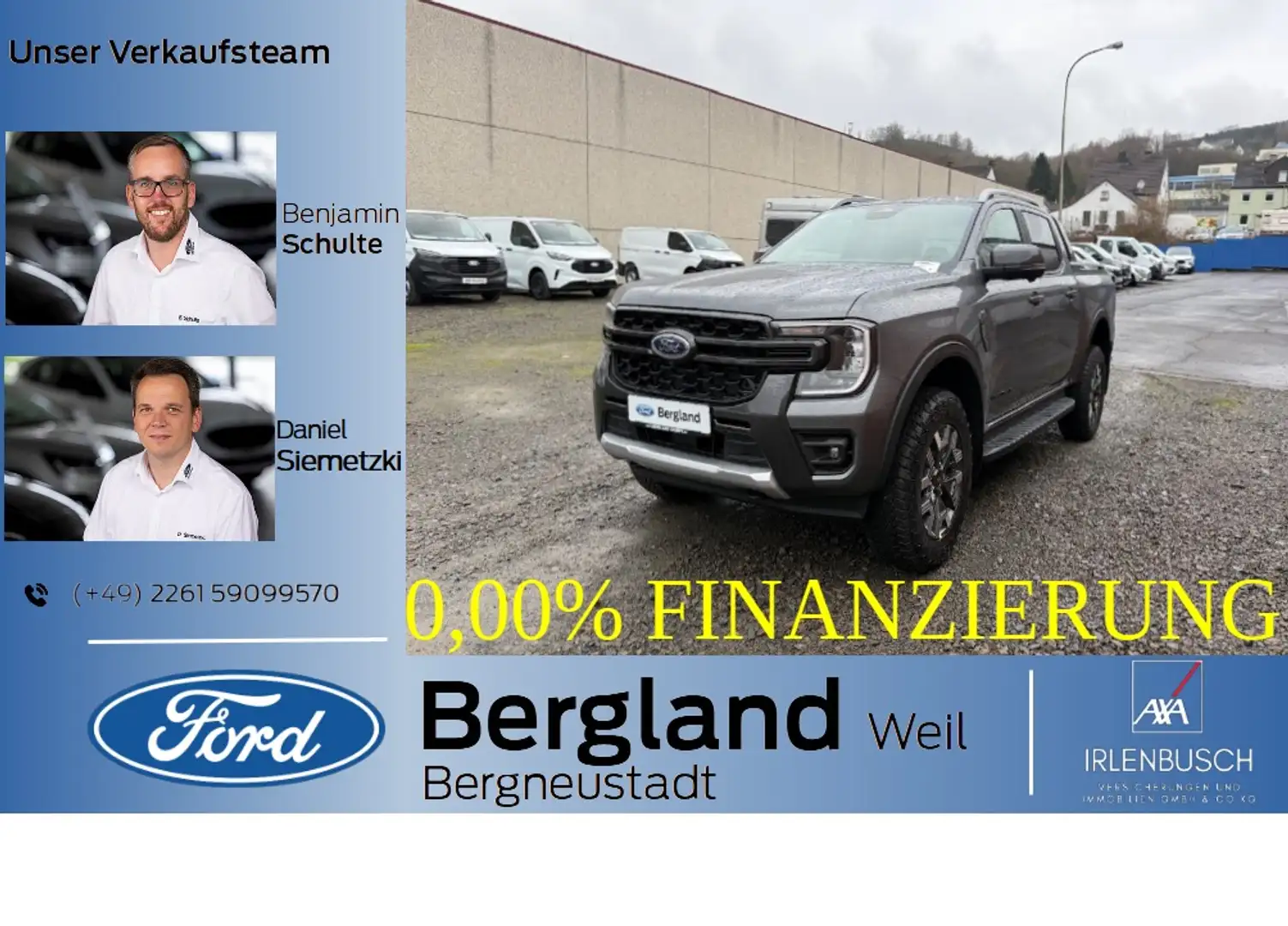 Ford Ranger WILDTRAK 281PS PHEV Automatik Grigio - 1