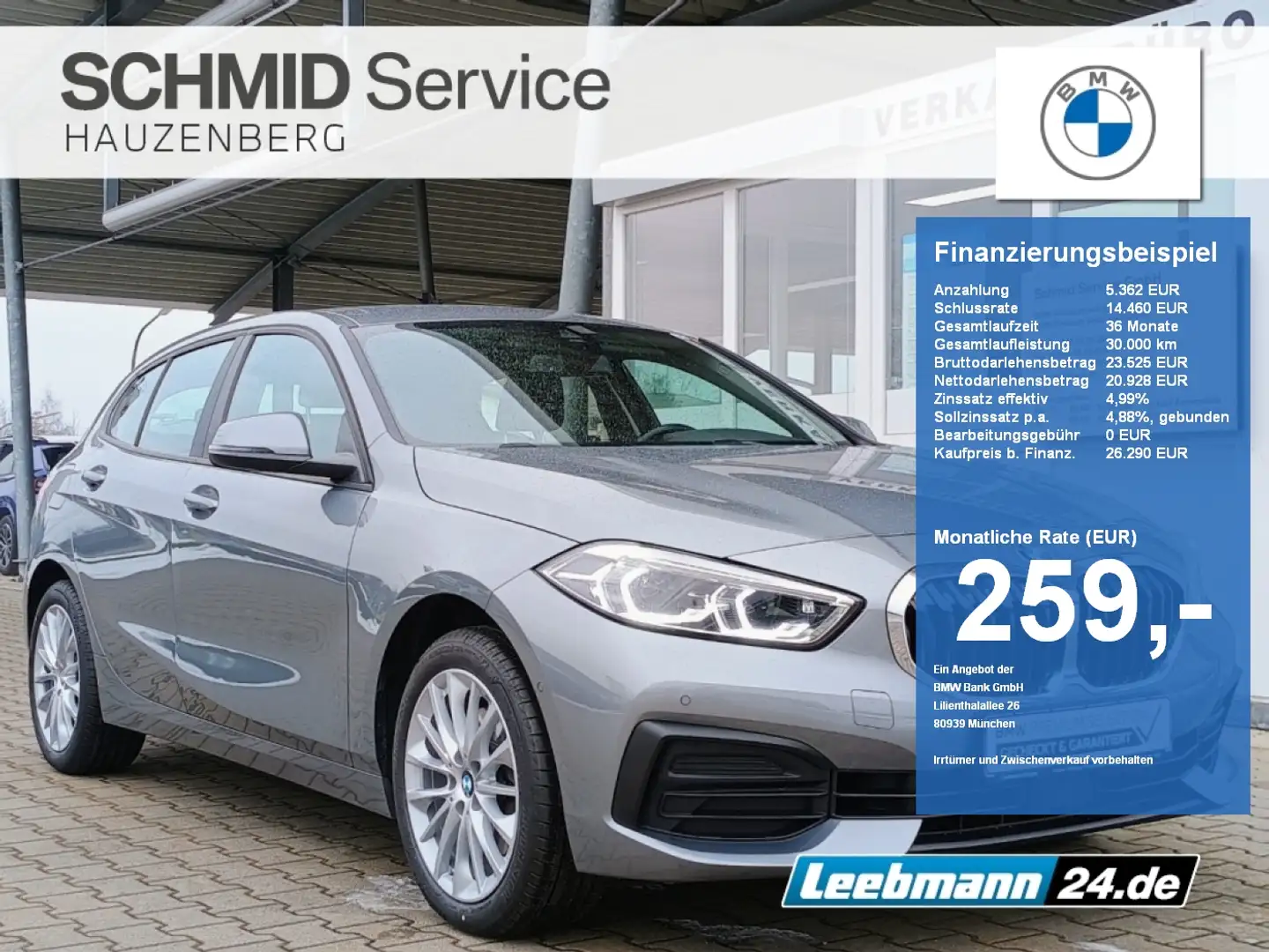 BMW 118 d Aut. Advantage RFK/LED GARANTIE bis 12/2028 Grijs - 1