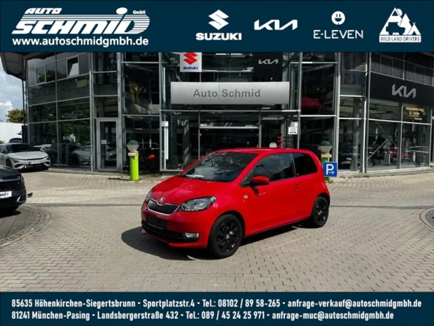 Skoda Citigo CITIGO 1.0 CLEVER |KLIMAAUTOMATIK|ALU|RADIO-CD| Rot - 1