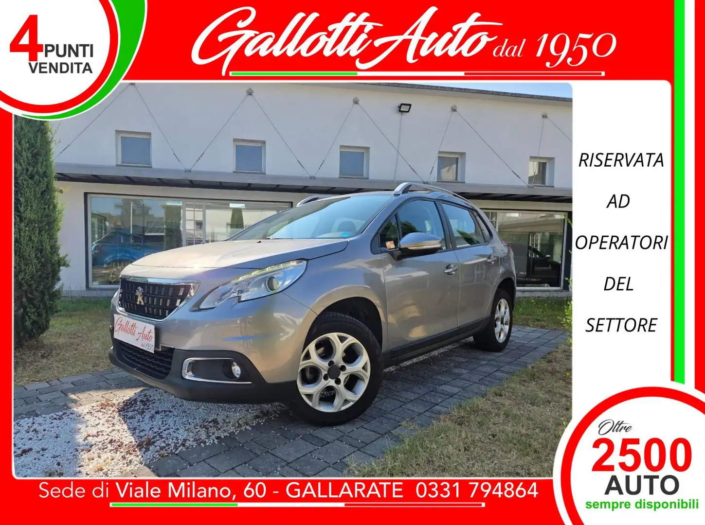 Peugeot 2008 BlueHDi 100 Gris - 1