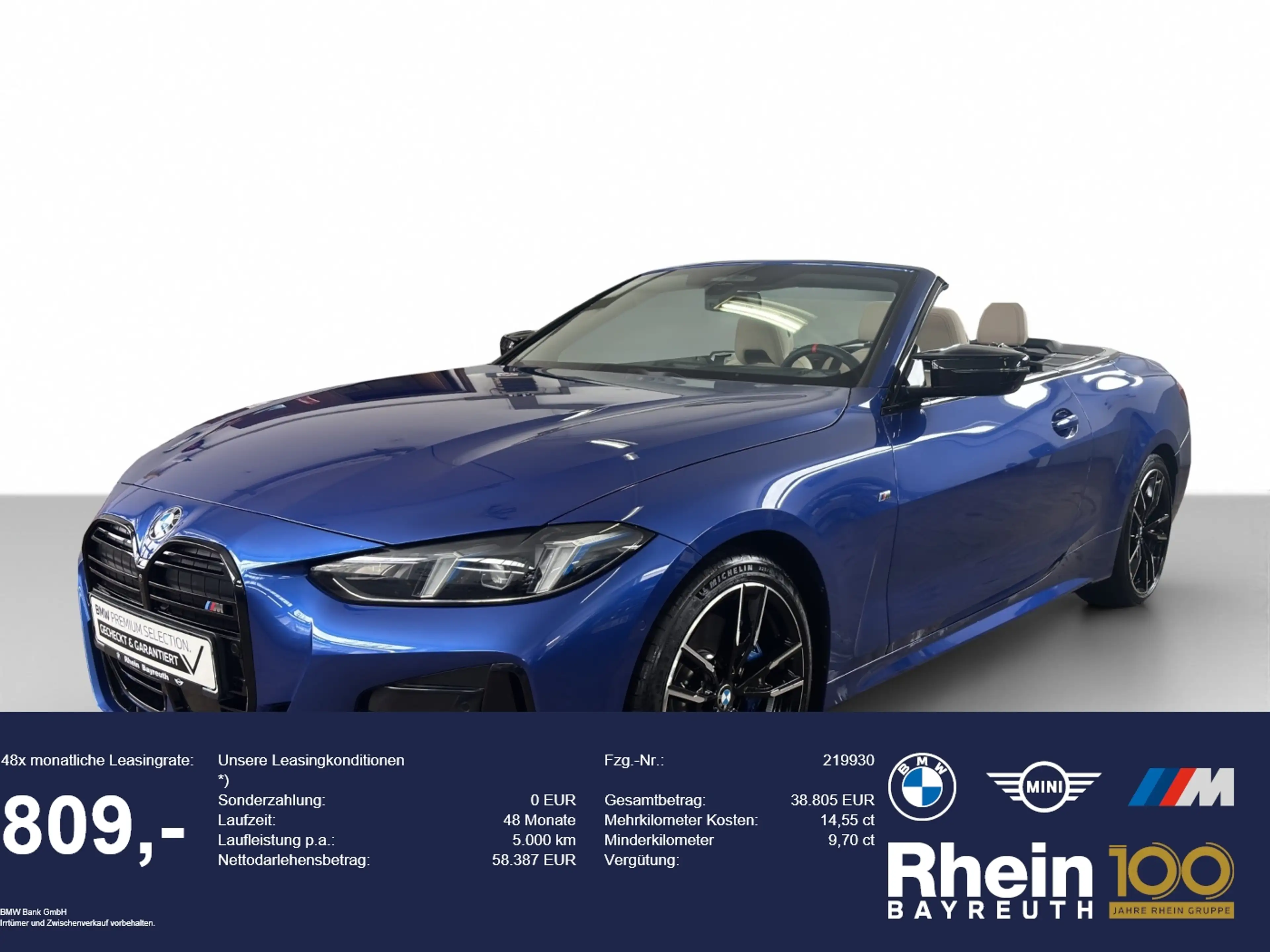 BMW M4 i xDrive Cabrio Navi AdapLED AHK Hifi h&k