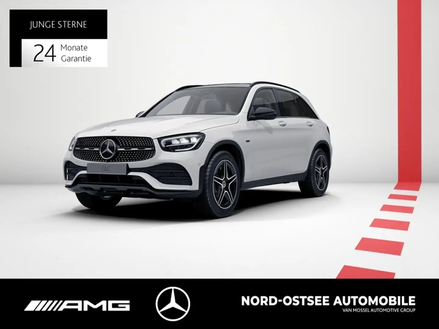Mercedes-Benz GLC 300 e 4M AMG AHK NIGHT PANO DISTRO KAMERA 9G Weiß - 1